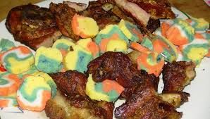 Bollos, carne asada en la Colorada